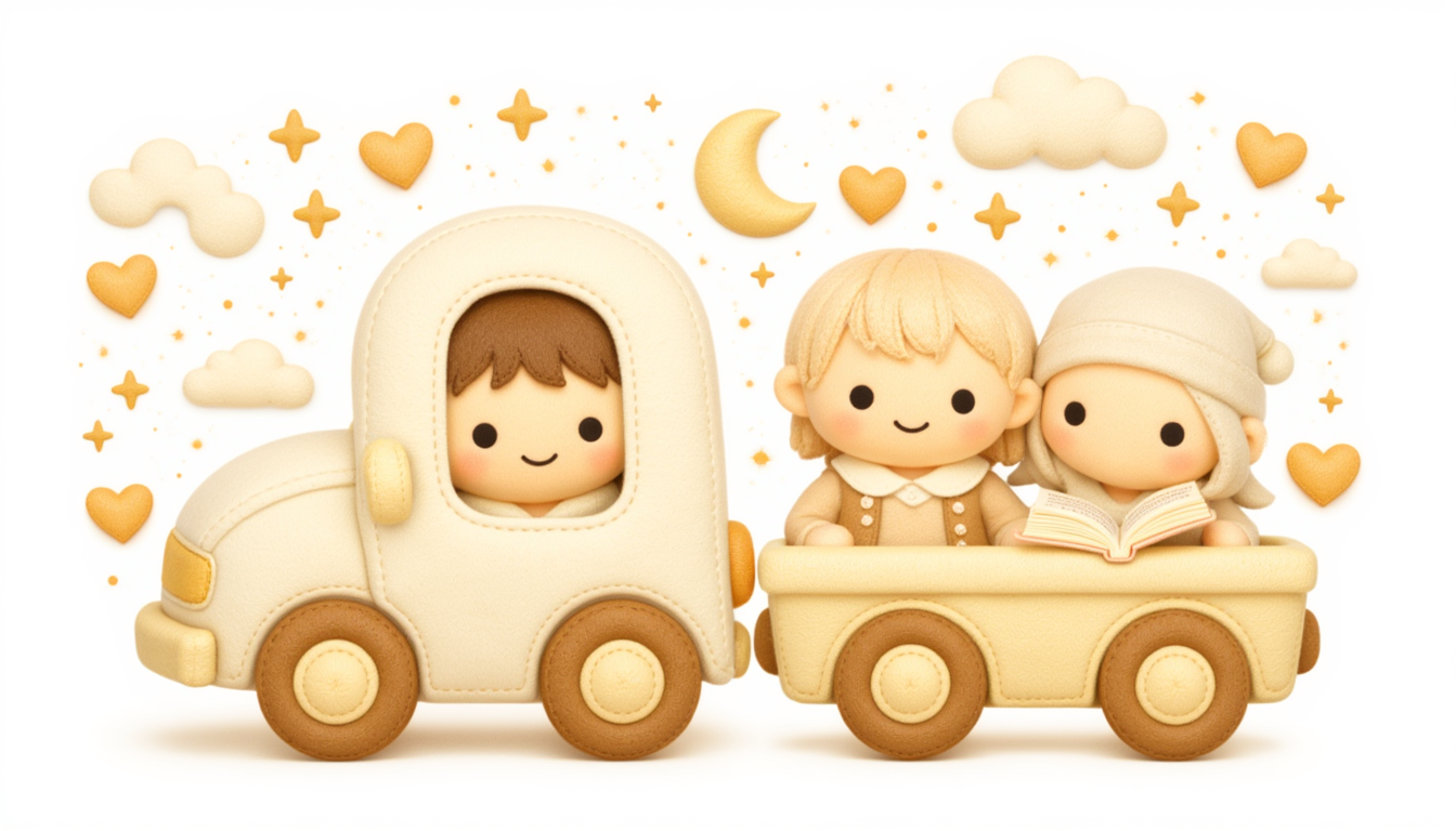 Illustration NEA KIDZ - Occuper ses enfants en voiture sans Ã©cran : 10 idÃ©es qui marchent