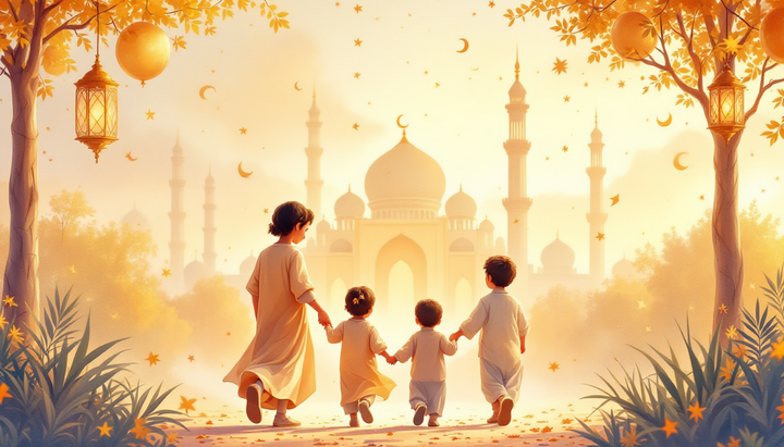 Illustration NEA KIDZ - L'AÃ¯d expliquÃ© aux enfants : pourquoi on fÃªte et comment