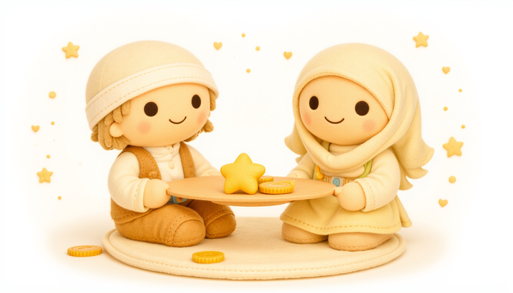 Illustration NEA KIDZ - Apprendre le partage Ã  vos enfants : l'esprit de la Zakat